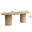 Lyddia 6-Person Dining Table Set With Upholstered Dining Chairs & Fluted Double Pedestal Base-129681404-129681403