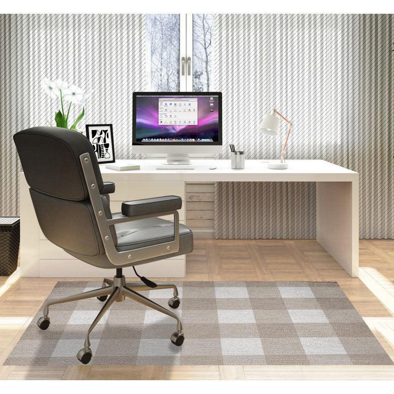 Tapis de chaise rectangulaire Chico, L 36 po x L 60 po, Taupe