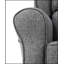 Chaise berçante Fabien en tissu gris