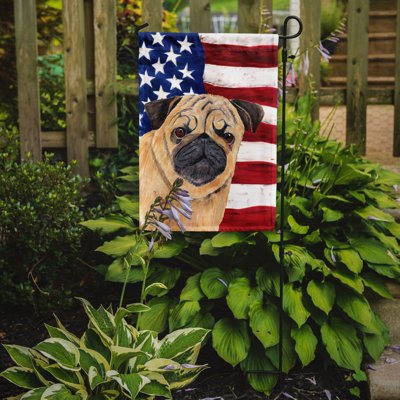 2 côtés en polyester de 2 côtés american drapeau de jardin