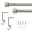 Ensemble de tringle à rideaux simple télescopique avec embout Muhib-1431755345-1383563034