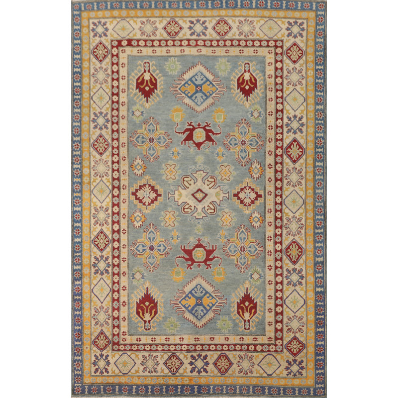 Geometric Kazak Oriental Area Rug