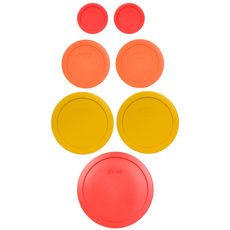 Lid Bundle, Red/Orange/Butter Yellow/Red