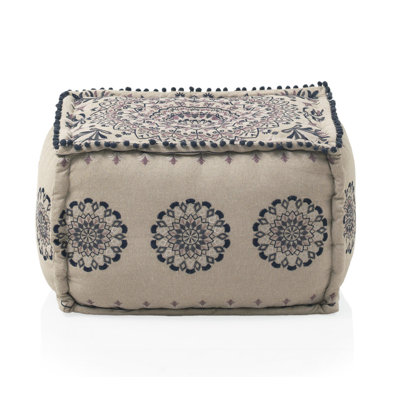 Casin 21.65cm Wide Rectangle Geometric Pouffe Ottoman