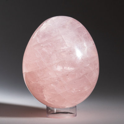 Rose Quartz Polished Egg from Madagascar (1.8 Lbs)