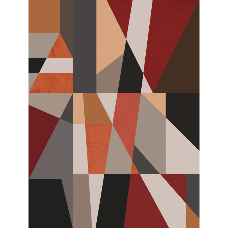 Geometric Pattern Print by Angel Estevez, Wrapped Canvas, 32" H x 24" W