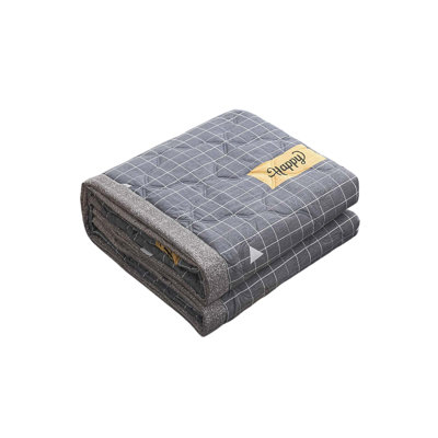 Washed Cotton Summer Quilt Gray Washed Cottons Summer Quilt  Soft Cutis-Friendly Air-Conditioning Quilt  Concise Solid-Color Lightweight Student Quilt
