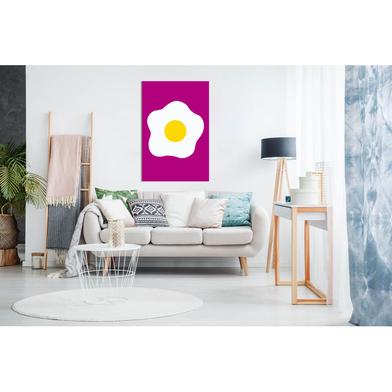 Kitchen Art Fried Egg - Wrapped Canvas Print, 76cm H x 51cm W