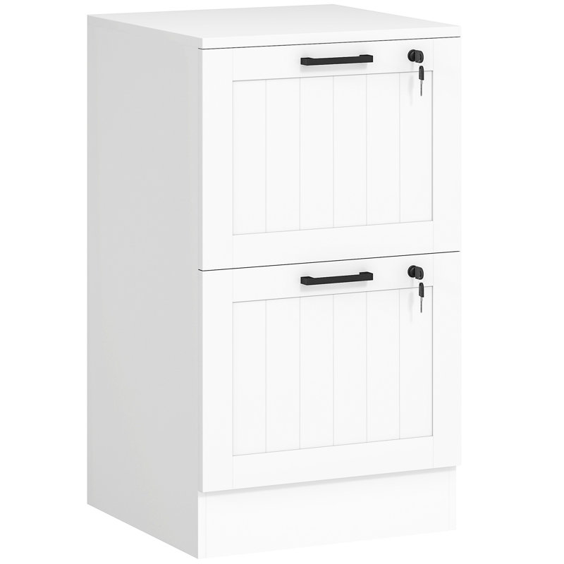 40cm Wide 2 -Drawer File Cabinet, White