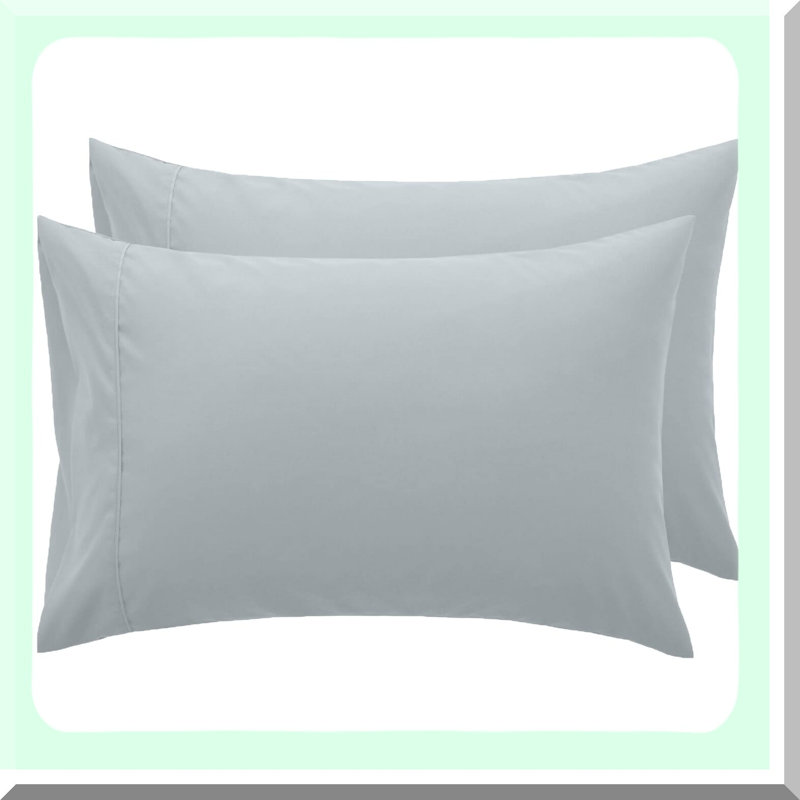 CoolCotton Jersey Queen Pillowcases - Set of 2, 145 GSM Standard Size, Crisp & Breathable Cooling Pillow Cases for a Restful Sleep Experience.