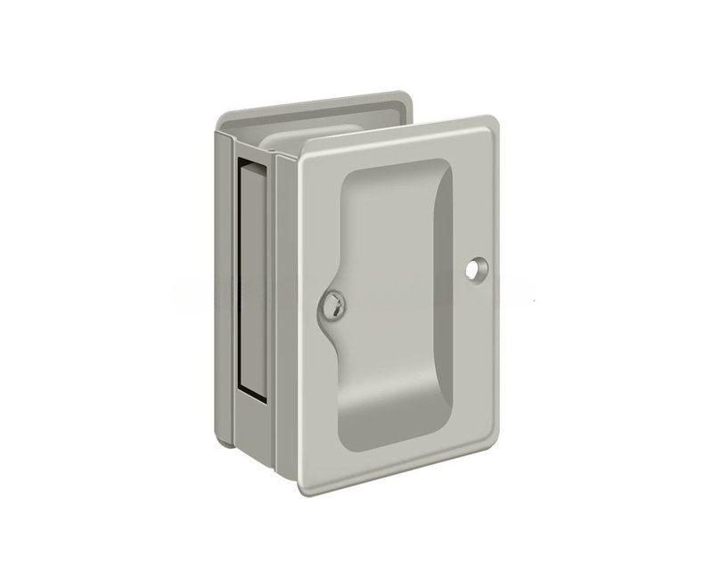 Serrure de poche Deltana SDPA325U15 HD, réglable, passage de 3 1/4 po x 2 1/4 po en nickel brossé, Nickel brossé