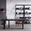 Bureau créatif en bois massif noir-1312260102