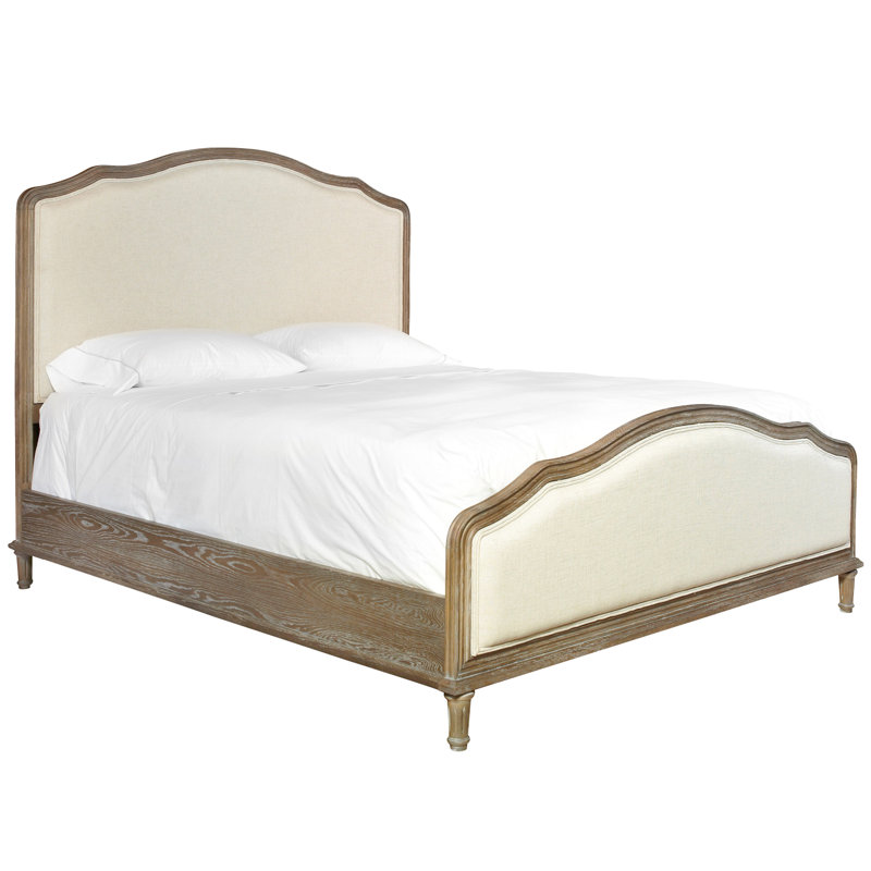 Watson Upholstered Panel Bed, King, Studio Gray