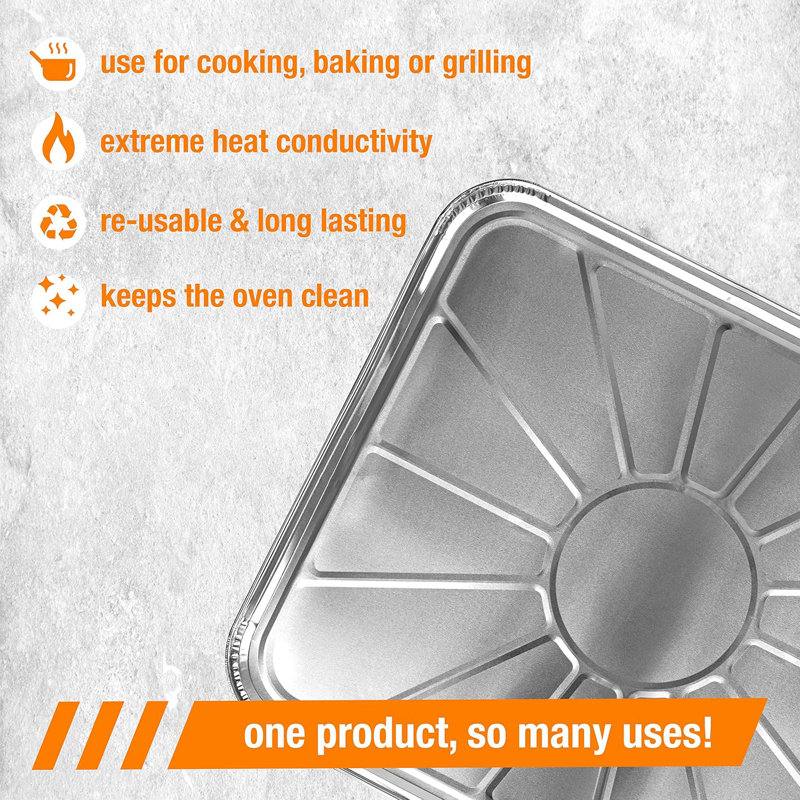 Disposable Foil Oven Liner Reusable Oven Drip Pan - Tray For Cooking And Baking Pack Of 20