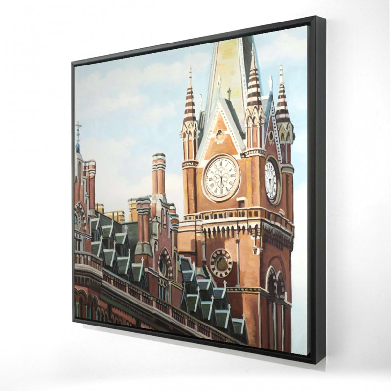 St-pancras station London Hyperrealist Places, toile encadrée, H 37,25 po x l 37,25 po