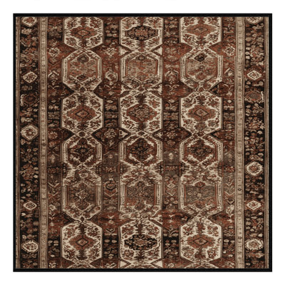 Tapis brun turc lavable à la machine