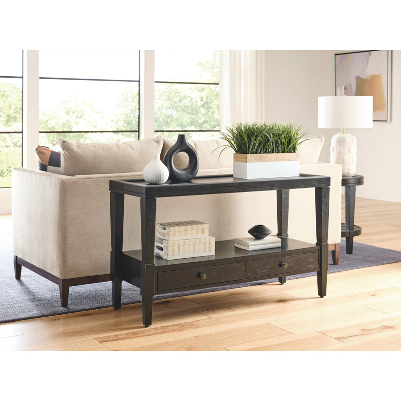 RECTANGULAR DRAWER SOFA TABLE-EBONY