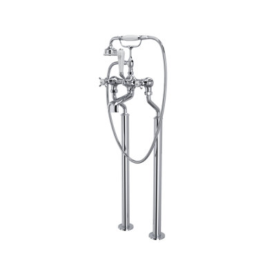 Edwardian Traditional Floor Mount Tub Filler