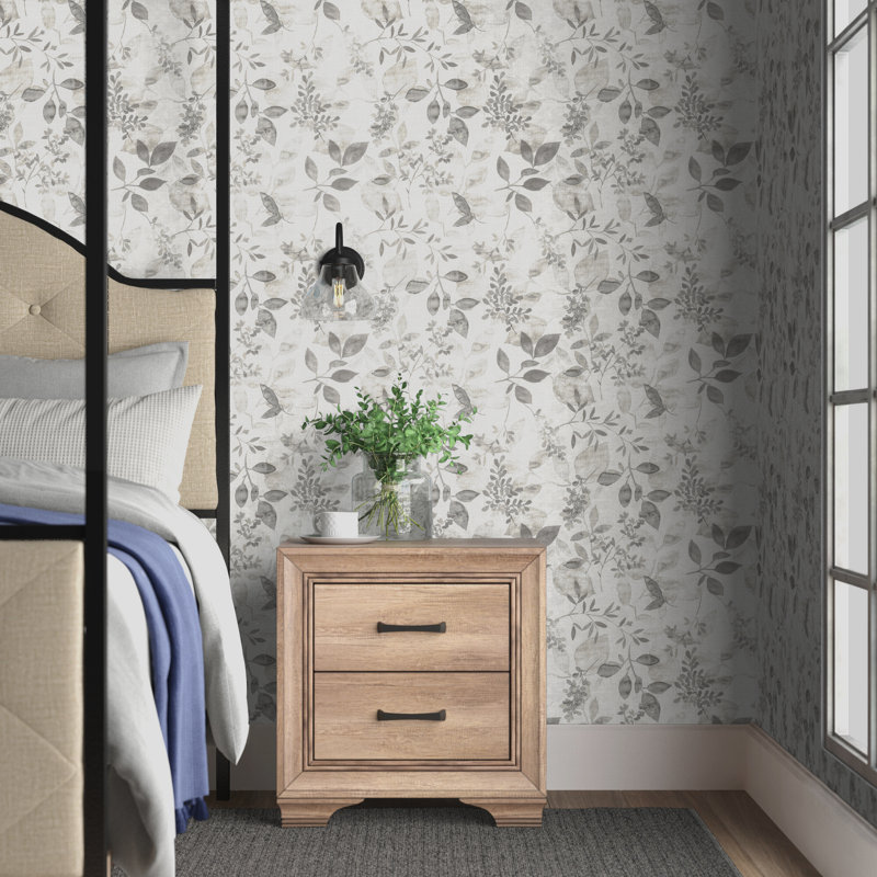 Makowski Floral Roll, Gray