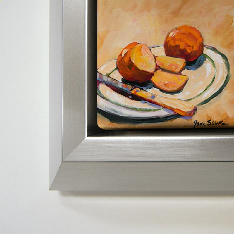 Oranges par Jane Slivka - Impression sur toile, Argent, 34" H x 34" W