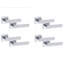  4 Pairs Modern Lima Design Premium Door Handles on Square Rose