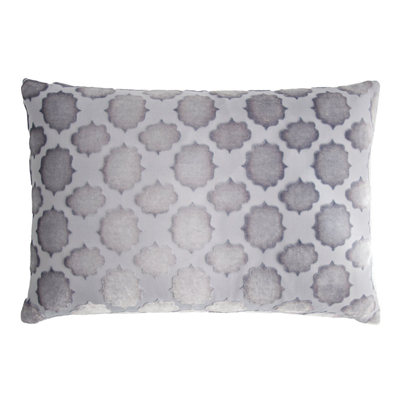 Lumbar Pillow Cover & Insert, Silver, 14" x 20", Down