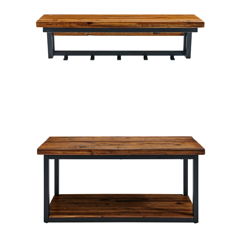 Solid Wood Storage Bench