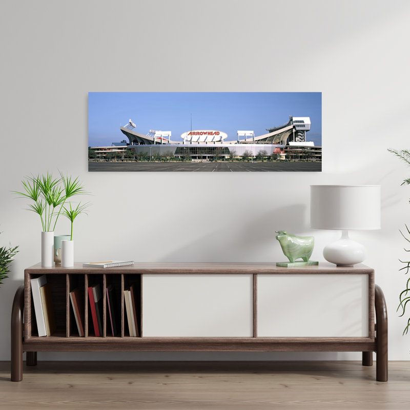 Football Stadium Arrowhead Stadium Kansas City Missouri USA by Dan Merkel - Wrapped Canvas Panoramic Print