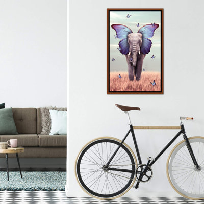 «Elephant Blue Morpho Lenity Mint» par Soaring Anchor Designs - impression d'art graphique