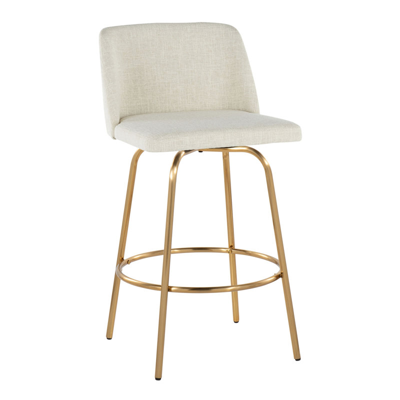 Contemporary Counter Stool, Blanc