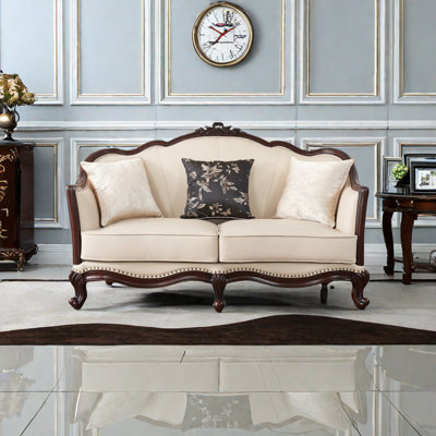 Ashaunie 63.7'' Leather Loveseat