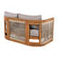 Ensemble de conversation d'extérieur en bois d'acacia pour 4 personnes avec corde tissée et coussins hydrofuges Aldo-128837878-128837879