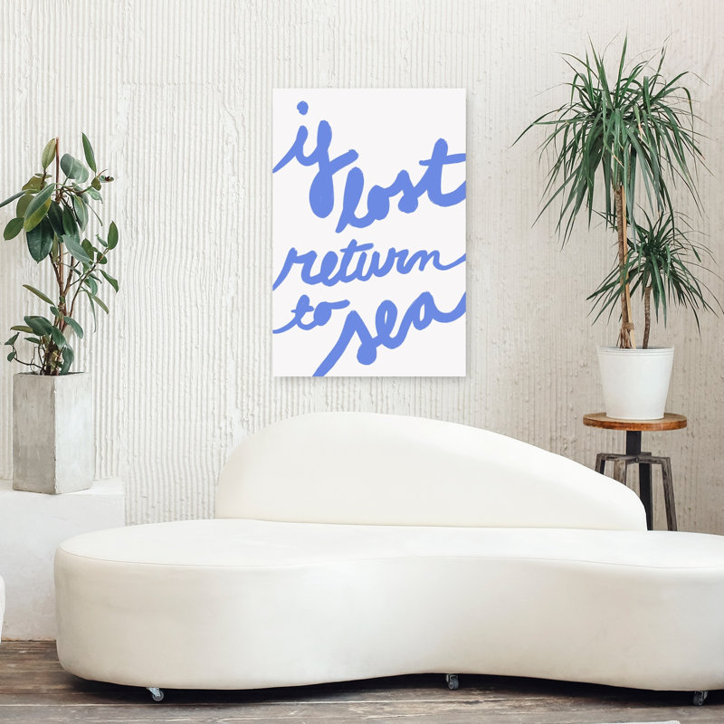«Journey's End Minimalist Peaceful Tranquil Ocean», reproduction d'art murale, H 36 po x l 24 po