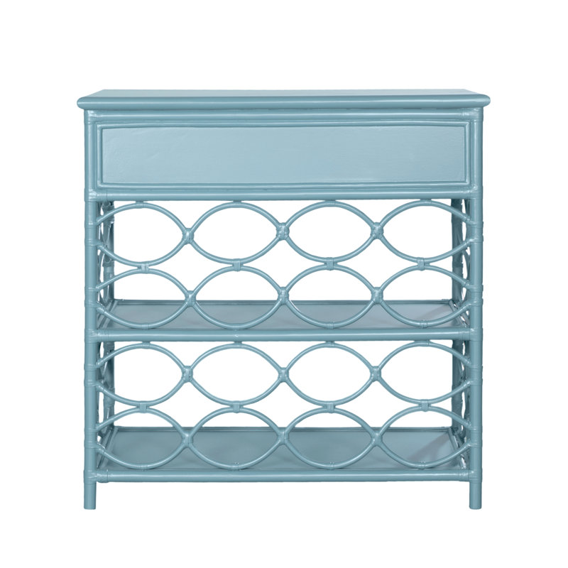 Manning End Table, Pool Blue