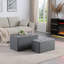 Repose-pieds en tissu gris multifonctionnel avec rangement pour espaces de vie modernes