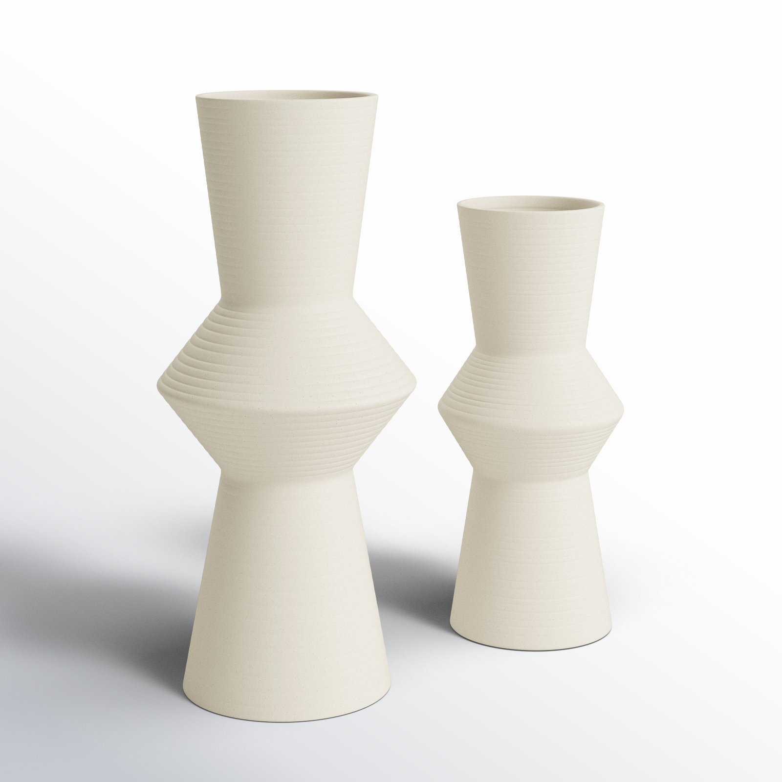 Tierre Ceramic Table Vase, White