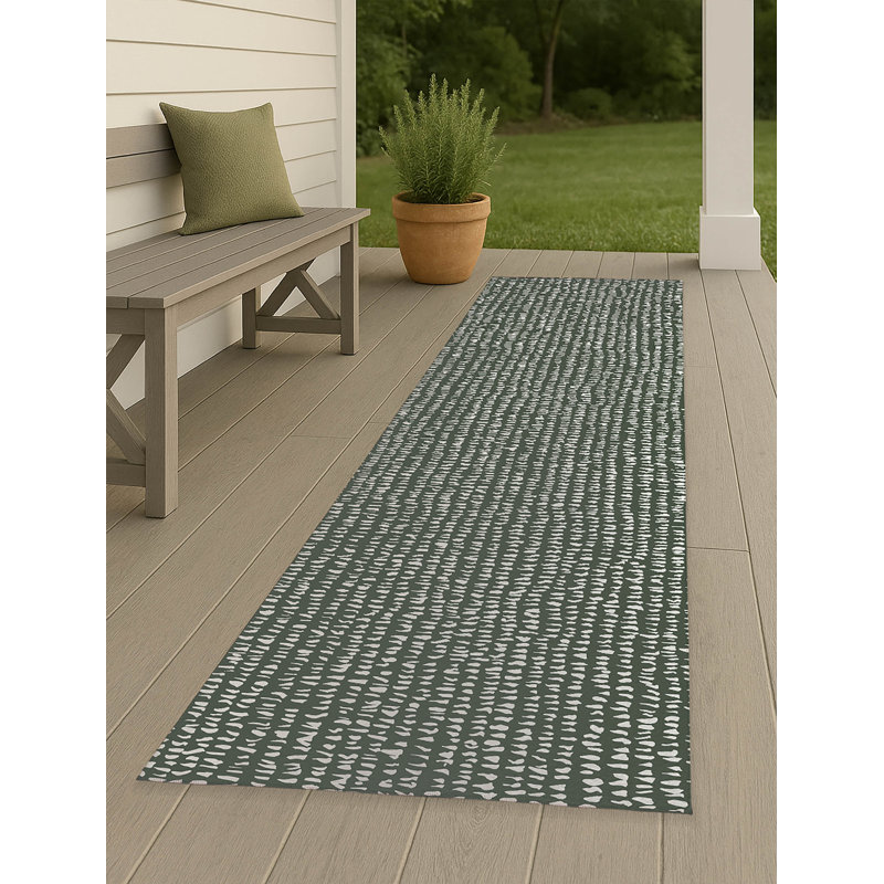 Crops Non-Slip Outdoor Rug, Runner 2'6" x 8'