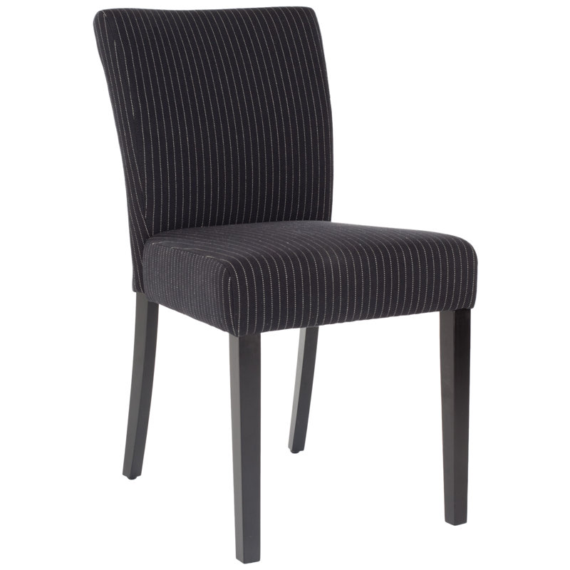 Chaise parsons Mavis KD, Noir / rayures crème