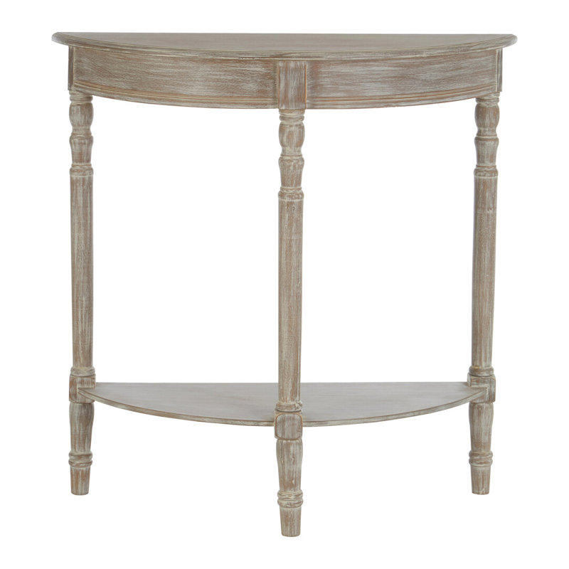 80cm Solid Wood Top Console Table, Natural Wood