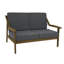 Causeuse d'extérieur en bois de teck avec coussin et accoudoirs Marlo-114980246-114980245