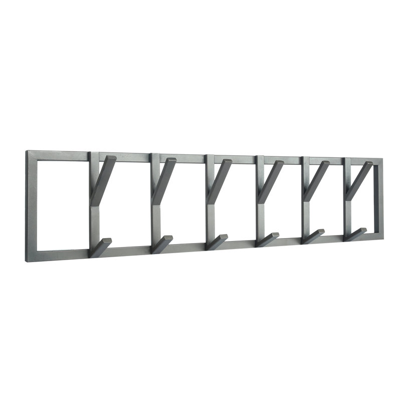Marita Metal Wall 12 - Hook Wall Mounted Coat Rack, Burned Steel