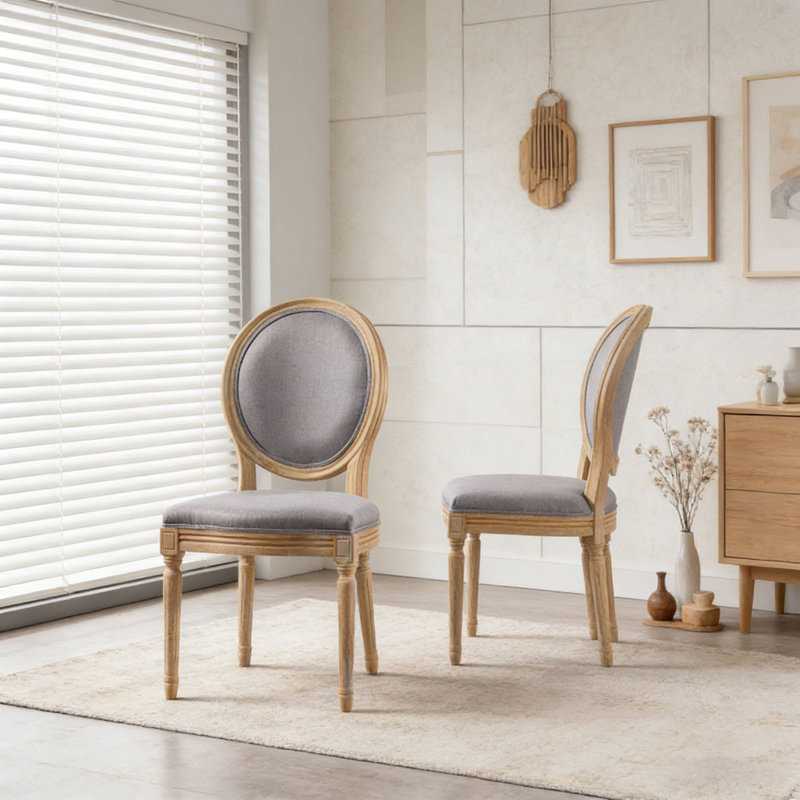Ensemble de chaises de salle à manger, Gris clair
