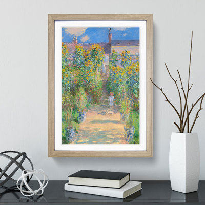Garden at Vetheuil by Claude Monet - Framed Print