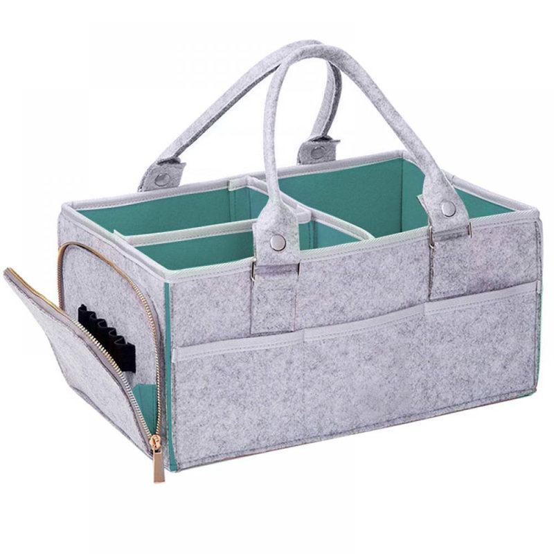 Organisateur de caddie en tissu, Gris, H 7 po x l 16 po x P 10 po