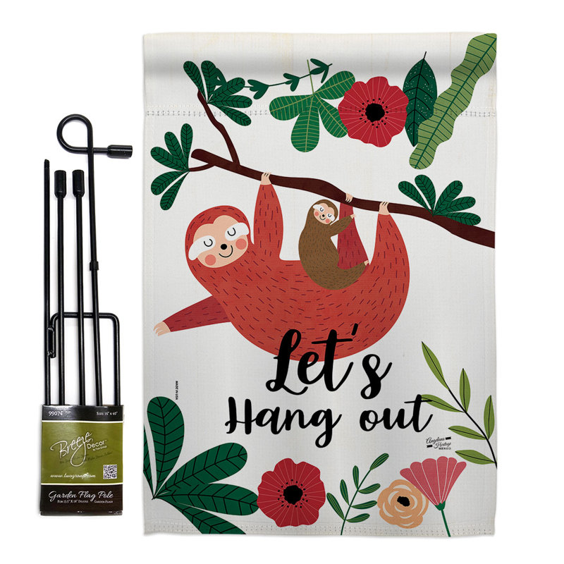 Ensemble de drapeaux en polyester 18 x 13 pi Let Hang Out Garden