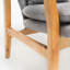 Fauteuil club gris avec structure en bois - Siège et coussins de style moderne Mid-Century-1918346651