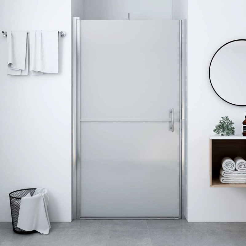 Framed Shower Door with Glass, Frosted