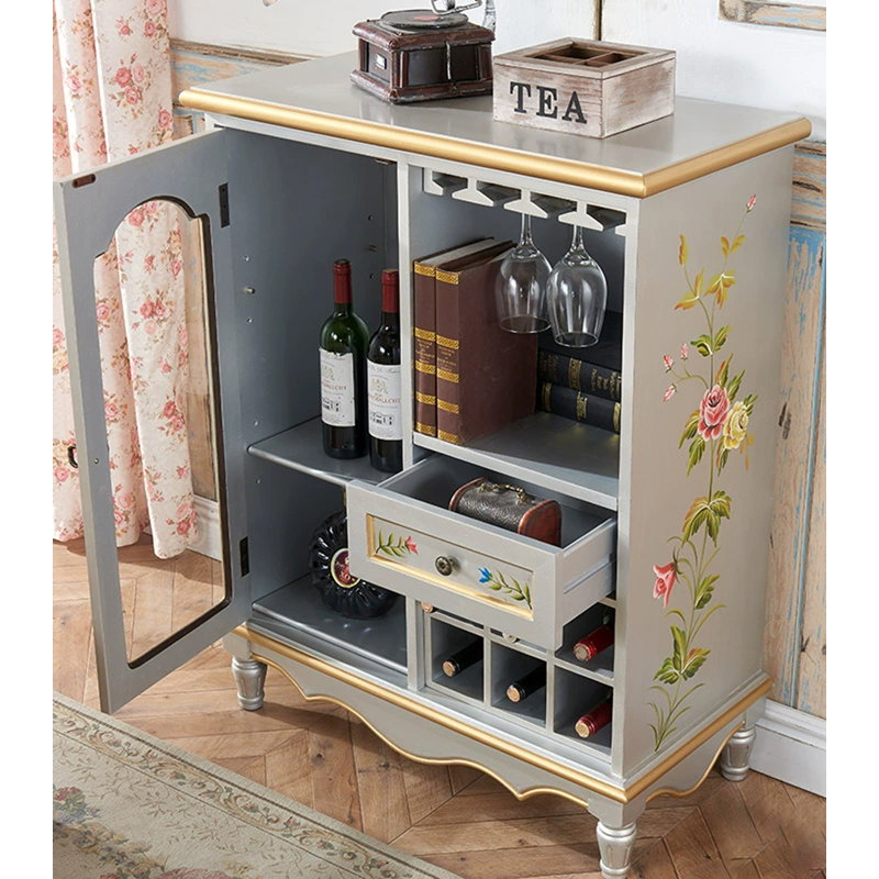 32.28" Silver Rectangular Solid Wood Wine Racks