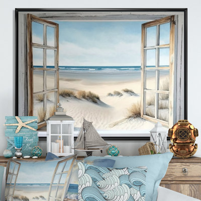 Window to the Beach - Print on Canvas