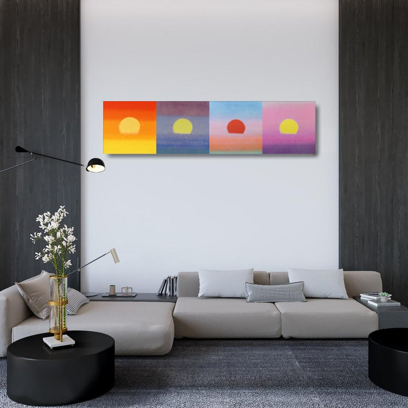 Couchers de soleil - Pop Art, H 12 po x l 48 po